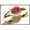 18K Yellow Gold Exclusive Solitaire Diamond Ruby Ring [RS0115]