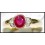 Stunning 18K Yellow Gold Diamond Ruby Solitaire Ring [RS0121]