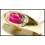 Ruby Stunning Diamond 18K Yellow Gold Solitaire Ring [RS0164]