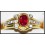 Solitaire Ruby Natural 18K Yellow Gold Diamond Ring [RS0170]