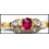 Diamond 18K Yellow Gold Solitaire Ruby Ring Stunning [RS0191]
