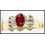 18K Yellow Gold Ruby Diamond Solitaire Exclusive Ring [RS0195]