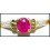Diamond 18K Yellow Gold Exclusive Solitaire Ruby Ring [RS0196]