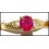Exclusive Ruby Diamond Solitaire Ring 18K Yellow Gold [RS0205]