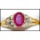 18K Yellow Gold Ruby Stunning Diamond Solitaire Ring [RS0206]