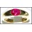 Oval cut Ruby Solid 18K Yellow Gold Natural Solitaire Ring [RS0014]