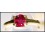 Solitaire Ruby Exclusive Ring Solid 18K Yellow Gold RS0061]