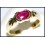 Solitaire Ruby Exclusive Ring Solid 18K Yellow Gold RS0061]