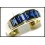 Baguette Gorgeous Blue Sapphire Diamond Ring 18K Yellow Gold [RQ0002]