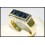 Blue Sapphire Baguette Natural Diamond 18K Yellow Gold Ring [RQ0007]