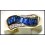 18K Yellow Gold Diamond Gorgeous Baguette Blue Sapphire Ring [RQ0033]