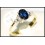 Natural Blue Sapphire Solitaire Diamond Ring 18K Yellow Gold [RS0012]