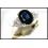 Estate Diamond 18K Yellow Gold Solitaire Blue Sapphire Ring [RS0012B]