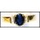 Oval Blue Sapphire Solitaire 18K Yellow Gold Diamond Ring [RS0018]