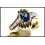 Blue Sapphire Solitaire Estate Diamond 18K Yellow Gold Ring [RS0022]