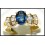 Estate Solitaire 18K Yellow Gold Blue Sapphire Diamond Ring [RS0029]