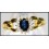 Solitaire Genuine Diamond Blue Sapphire 18K Yellow Gold Ring [RS0045]