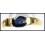 Natural 18K Yellow Gold Solitaire Blue Sapphire Diamond Ring [RS0071]