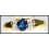 18K Yellow Gold Natural Blue Sapphire Diamond Solitaire Ring [RS0072]