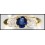 Diamond Solitaire Estate Blue Sapphire 18K Yellow Gold Ring [RS0076]
