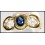 Oval Blue Sapphire Solitaire 18K Yellow Gold Diamond Ring [RS0077]