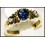 18K Yellow Gold Natural Diamond Solitaire Blue Sapphire Ring [RS0089]