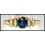 18K Yellow Gold Genuine Solitaire Diamond Blue Sapphire Ring [RS0090]