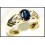 Estate Blue Sapphire Solitaire Diamond 18K Yellow Gold Ring [RS0102]