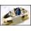 Diamond Natural Solitaire Blue Sapphire 18K Yellow Gold Ring [RS0103]
