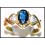 Estate Solitaire Blue Sapphire 18K Yellow Gold Diamond Ring [RS0110]