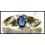 Diamond Natural Blue Sapphire 18K Yellow Gold Solitaire Ring [RS0111]