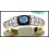 Oval Solitaire Blue Sapphire 18K Yellow Gold Ring Diamond [RS0117]