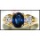 18K Yellow Gold Diamond Genuine Blue Sapphire Ring Solitaire [RS0163]