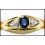 Solitaire Oval Blue Sapphire 18K Yellow Gold Diamond Ring [RS0201]