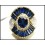 18K Yellow Gold Genuine Diamond Blue Sapphire Cocktail Ring [RB0005]