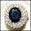 Diamond Stunning 18K Yellow Gold Cocktail Blue Sapphire Ring [RS0042]