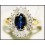 Diamond 18K Yellow Gold Stunning Gemstone Blue Sapphire Ring [R_135]