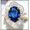 18K Yellow Gold Diamond Gorgeous Gemstone Blue Sapphire Ring [RB0011]