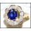 Diamond 18K Yellow Gold Estate Gemstone Blue Sapphire Ring [RB0013]