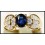 Stunning Diamond Gemstone Blue Sapphire Ring 18K Yellow Gold [RB0024]