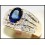 Diamond 18K Yellow Gold Gorgeous Gemstone Blue Sapphire Ring [RB0026]