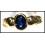 Oval Blue Sapphire Gemstone 18K Yellow Gold Solitaire Ring [RS0052]
