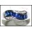 Stunning 18K White Gold Gemstone Diamond Blue Sapphire Ring [RQ0033]