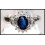 Solitaire Diamond Gorgeous 18K White Gold Blue Sapphire Ring [RS0048]