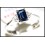 Solitaire Emerald Cut Blue Sapphire Diamond 18K White Gold Ring [R0124]