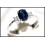 Exclusive Diamond Blue Sapphire Solitaire 18K White Gold Ring [RS0002]
