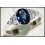 Diamond Stunning Solitaire 18K White Gold Blue Sapphire Ring [RS0012B]