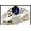 Stunning 18K White Gold Solitaire Diamond Blue Sapphire Ring [RS0013]