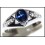 Solitaire Estate 18K White Gold Blue Sapphire Diamond Ring [RS0119]