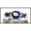 Estate Diamond Blue Sapphire Solitaire Ring 18K White Gold [RS0129]